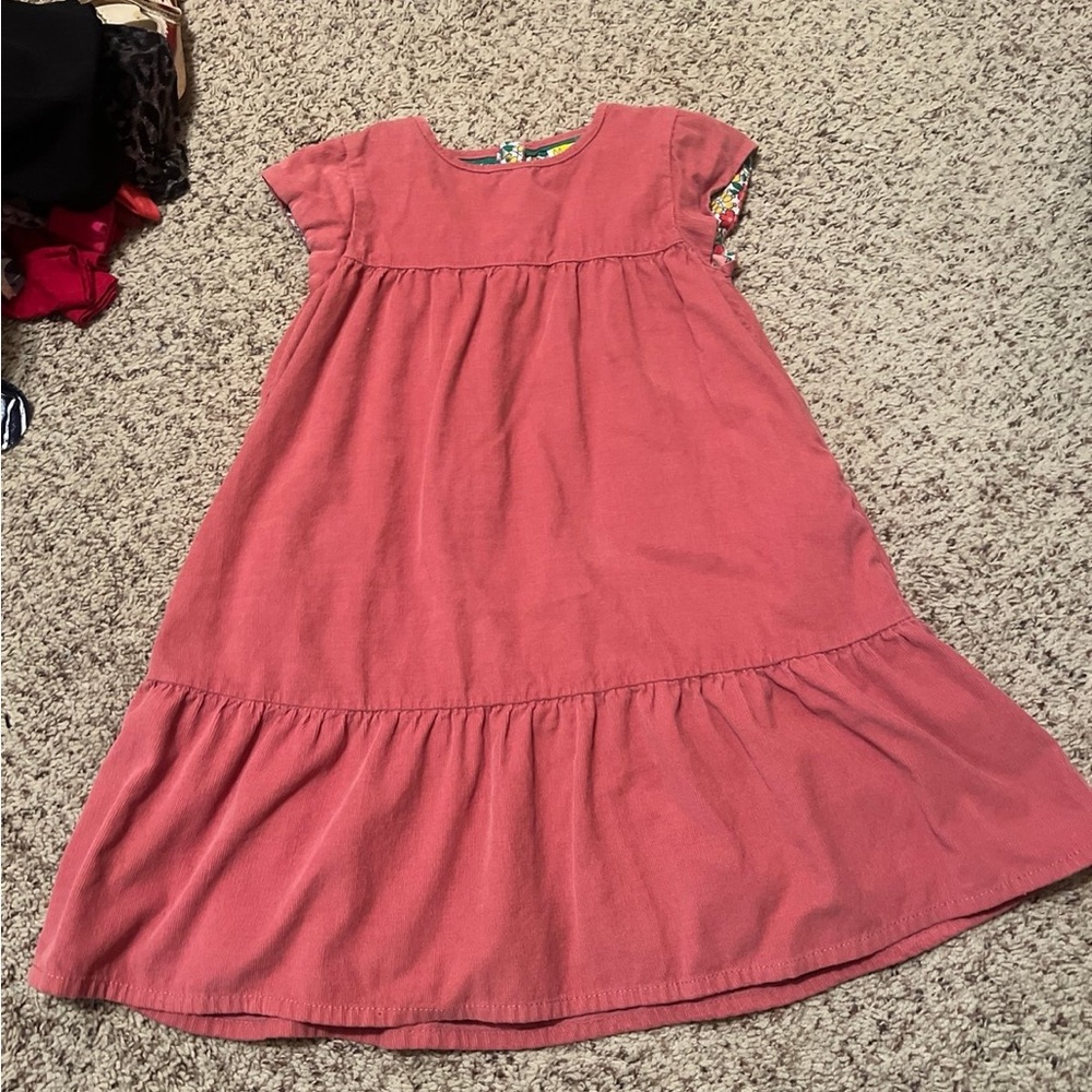 Mini Boden Pink corduroy Sundress